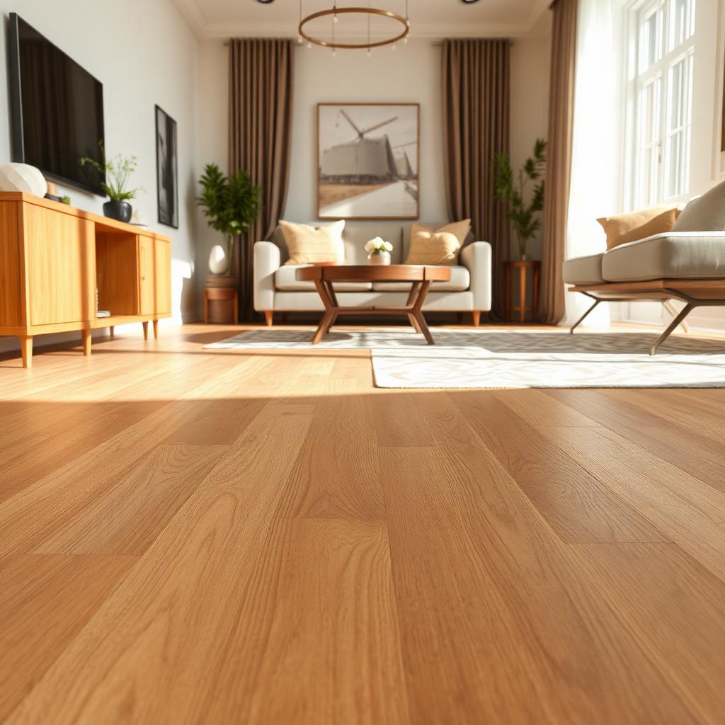 Warm oak luxury vinyl plank flooring